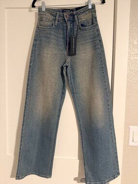 Just Black Denime The Uncut Straight - Size 25